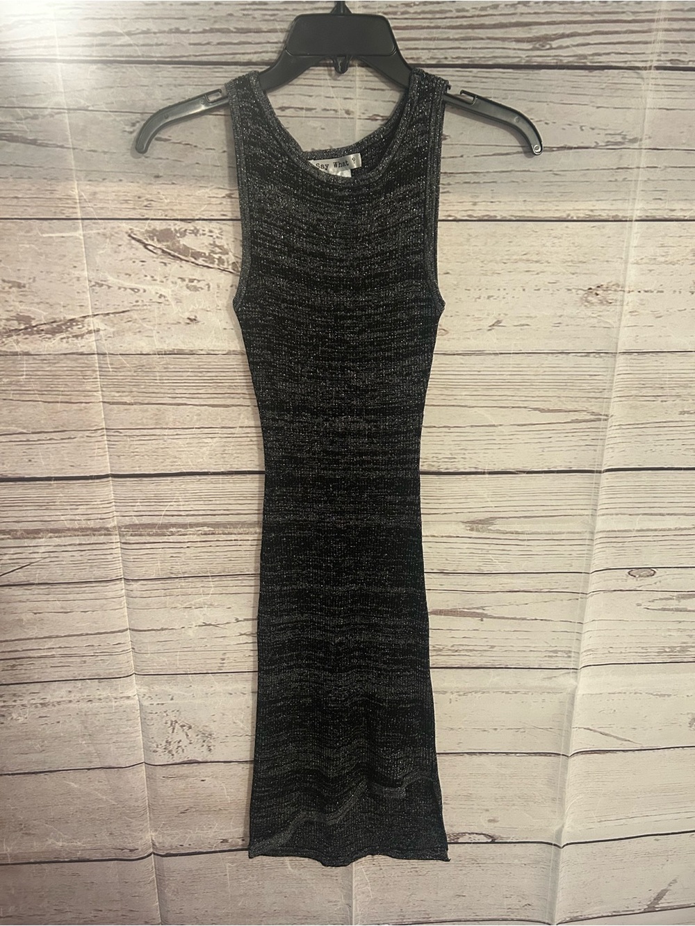 Say What? Ribbed sparkly dress